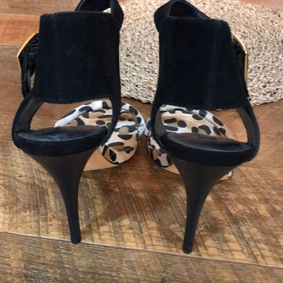 Kensie Ravette‎ Ankle Strap Leopard Peep Toes - Picture 5 of 7